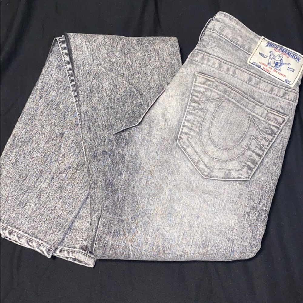 True religion acid wash skinny jeans